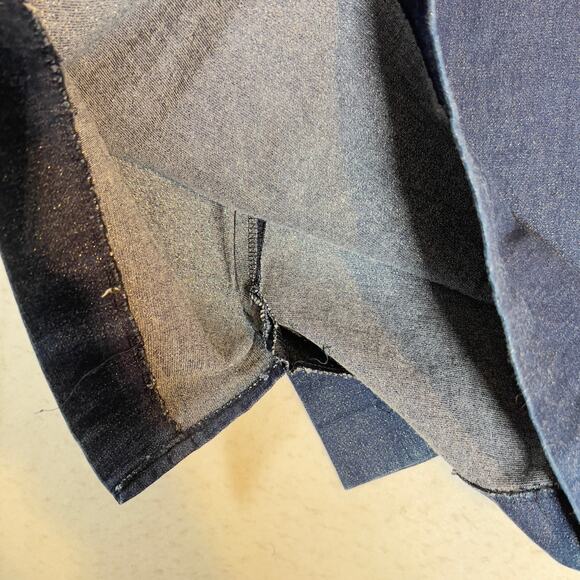 Maggy London Denim Above the Knee Dress Woman Size 4 Sleeveless Sparkle Rear Zip - Picture 13 of 15